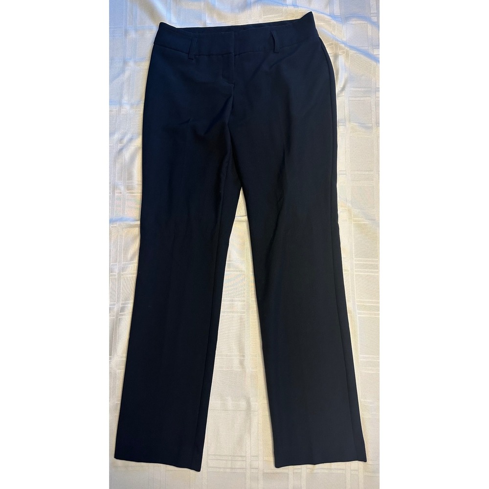 Worthington Dress Pants Women 4 Black Straight Leg Stretch Office Trousers